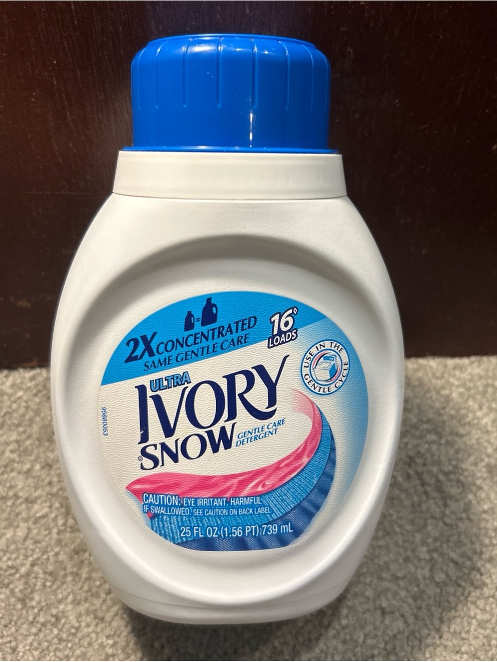 Ivory Snow 2X Ultra Gentle Care Liquid Laundry Detergent BLUE Cap 25oz, 16 Loads